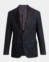 Etro Floral-jacquard Blazer In Blue