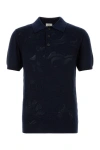 Etro Men's Dark Cotton Polo Shirt In Blue