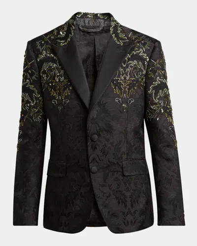 ETRO MEN'S EMBROIDERED DAMASK JACQUARD EVENING JACKET