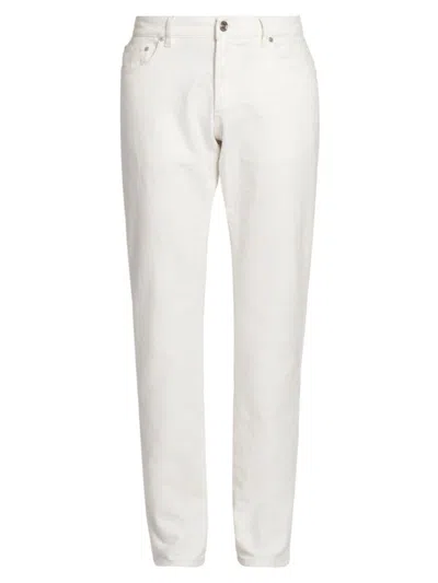Etro Men's Flat-front Trousers In White