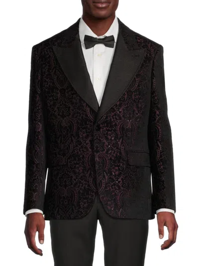 ETRO MEN'S FLOCKED VELVET DINNER JACKET