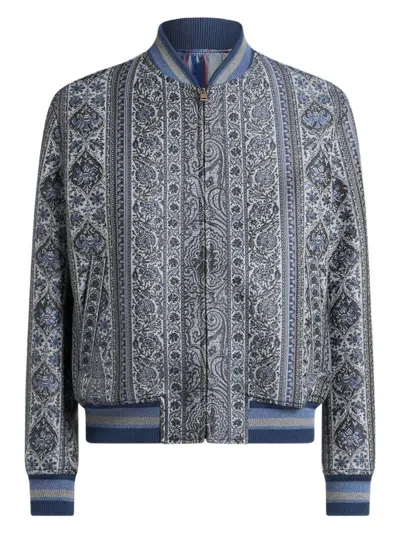 ETRO MEN'S FLORAL JACQUARD BOMBER JACKET | SIZE MEDIUM | MRBA001699TPE03S9883