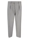 Etro Men's Fresh Wool Tailored Trousers In Grey