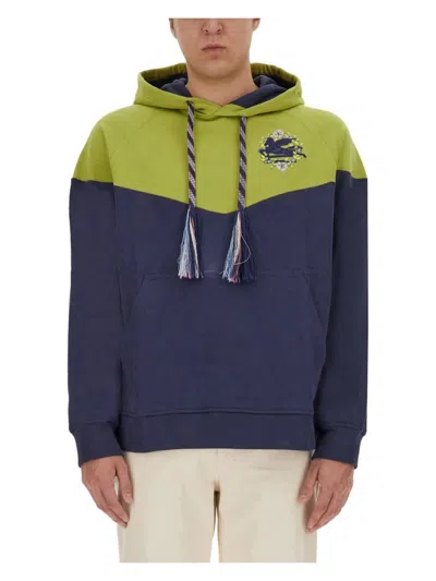 ETRO MEN'S HOODED SWEATSHIRT WITH LOGO