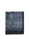 Etro Men Jacquard Scarf In Blue