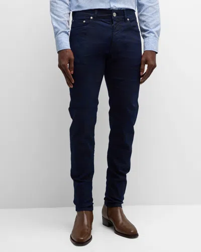 Etro Men's Jacquard Straight-leg Jeans In Bicolour