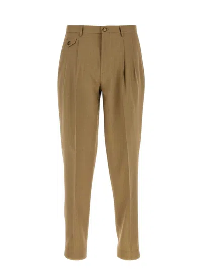 ETRO MEN'S KHAKI WOOL PANT