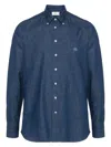 Etro Button-down Collar Cotton Shirt In Blue