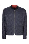 Etro Men's Nylon Bomber Jacket In Blue