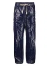 Etro Man Pants Blue Size 36 Polyamide In Blue