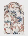 Etro Men's Paisley Dress Shirt In Print On White Base