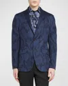 Etro Mrw Blazer Jacquard Fleur In Blue
