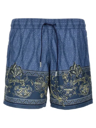 Etro Straight-leg Mid-length Paisley-print Swim Shorts In Unknown