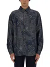 Etro Men's Paisley Pattern Shirt In Blue