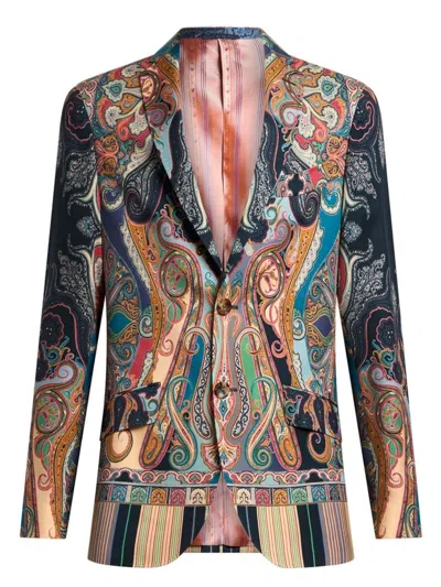 ETRO MEN'S PAISLEY PRINT BLAZER