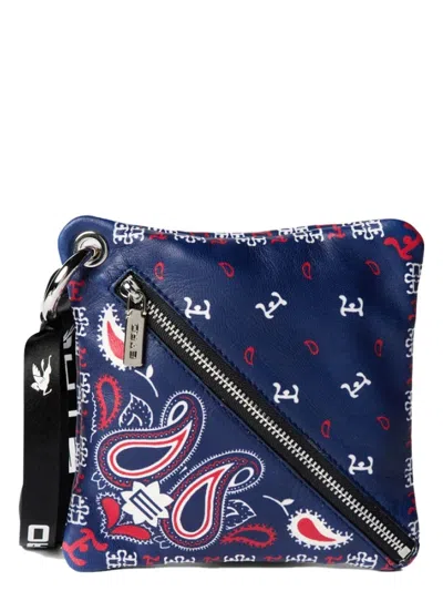 ETRO MEN'S PAISLEY PRINT LOGO POUCH BAG