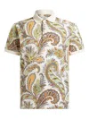 Etro Roma Polo Shirt Paisley Print In Multi