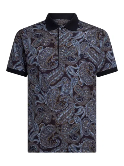 Etro Paisley Print Polo In Multi