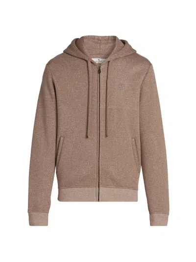 Etro Men's Paisley Zip Hoodie In Multi