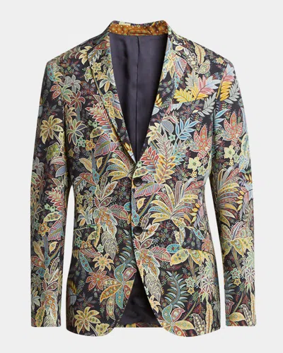 ETRO MEN'S PALMS NOTCH-LAPEL EVENING JACKET