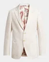 Etro Herringbone-pattern Blazer In Neutral