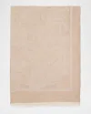 Etro Men's Patterned Cotton Scarf In Multicol On Beige Ba