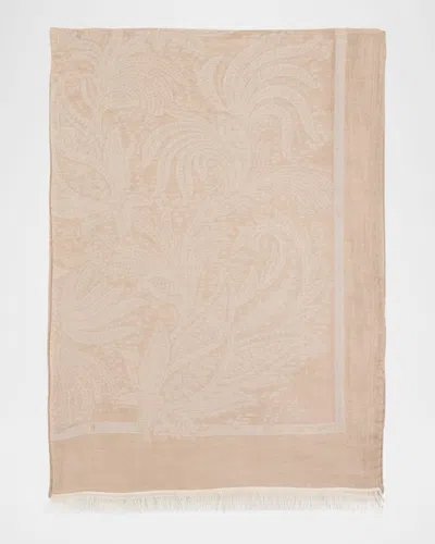 Etro Men's Patterned Cotton Scarf In Neutral