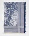 Etro Men's Patterned Silk Scarf In Multicolour On Pale