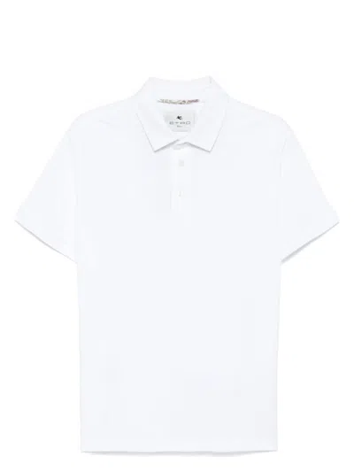 ETRO MEN'S PEGASO-EMBROIDERED POLO SHIRT
