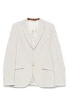 Etro Pinstripe Blazer In White