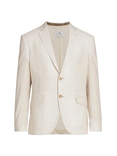 Etro Men's Pinstripe Cotton Sport Jacket In Neutral
