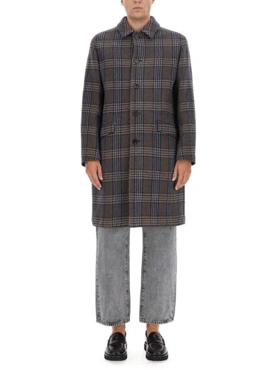 Etro Men Plaid Coat In Multi