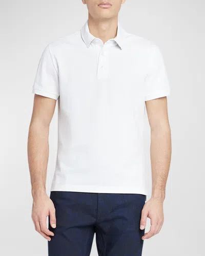 Etro Men's Polo Shirt With Paisley Detail In White