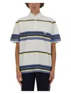 Etro Men's Polo Shirt With Pegasus Embroidery In Ivory