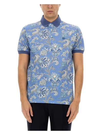ETRO MEN'S POLO SHIRT WITH PRINT
