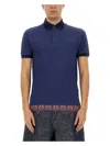 Etro Polo Shirt With Print In Blue