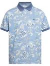 Etro Polo Shirt With Print In Blue