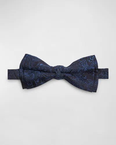 Etro Men's Printed Bow Tie In Blue