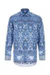 Etro Cotton Shirt With Floral And Paisley Prints In Multicolor