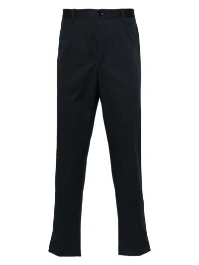Etro Jacquard Slim-cut Cropped Trousers In Blue