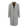 Etro Wool And Cashmere Long Coat In Grey