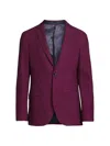 Etro Men's Basic Textured Blazer In Purple