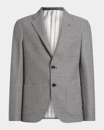 Etro Men's Roma Jacquard Single-breasted Sport Coat In Gray