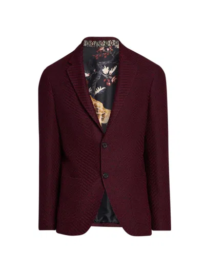 Etro Men's Roma Knitted Sport Coat In Bordeaux