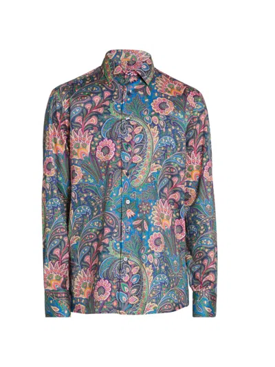 Etro Men's Roma Paisley Cotton Button-front Shirt In Multi