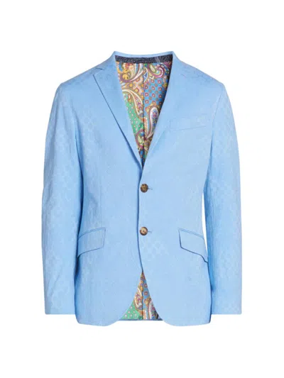 Etro Men's Roma Paisley Jacquard Sport Jacket In Blue