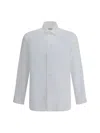 Etro Linen Shirt With Pegaso Logo In White