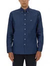 Etro Button-down Collar Cotton Shirt In Blue