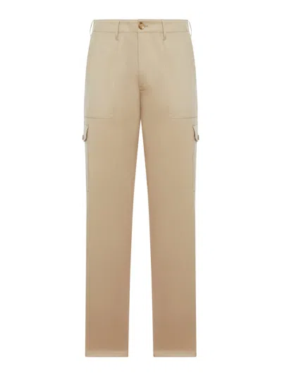 Etro Men Stretch Cotton Cargo Pants In Gray