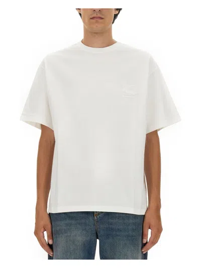 Etro Embroidered T-shirt In White